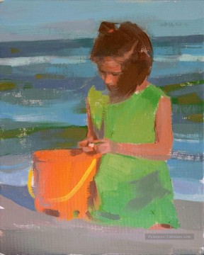 plage Impressionnisme enfant Peinture à l'huile